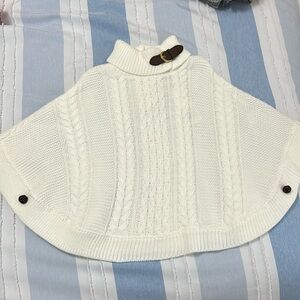 Toddler Girl Knitted Poncho